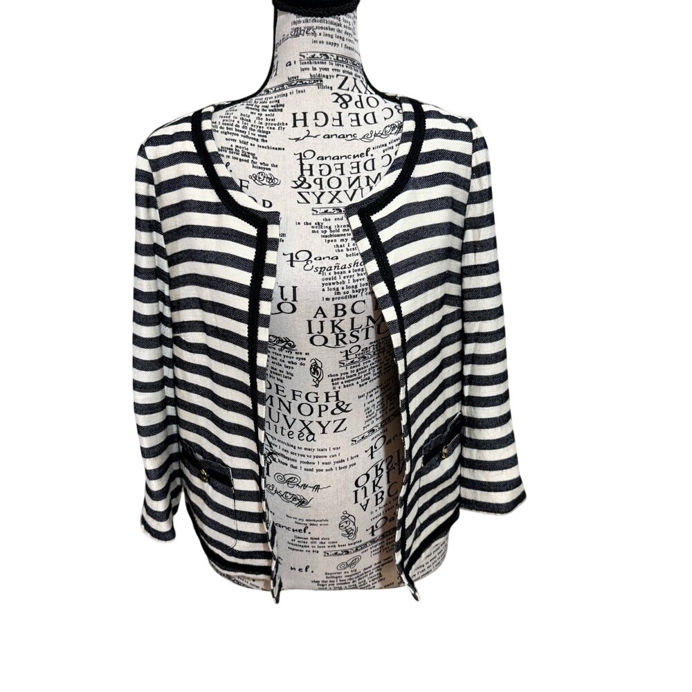 Striped Black and White Blazer
